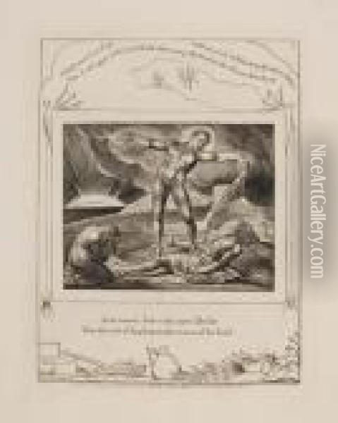 Illustrations Of The Book Of Job Oil Painting - William Blake