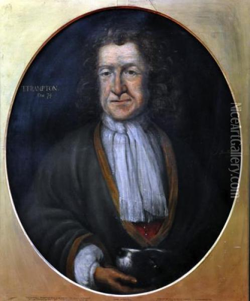 Tregonwell Frampton Esq Of Morton County, Dorset, Styled Father Of The Turf Oil Painting - John Wootton