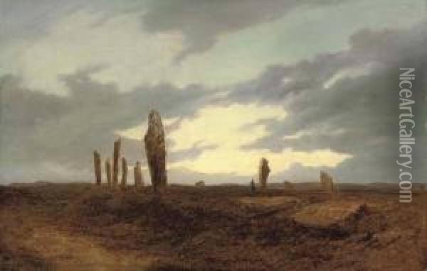 Standing Stones Oil Painting - Edward Hargitt