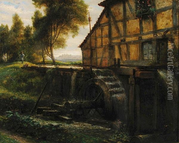 The Farewell Oil Painting - Johann Heinrich Hasselhorst