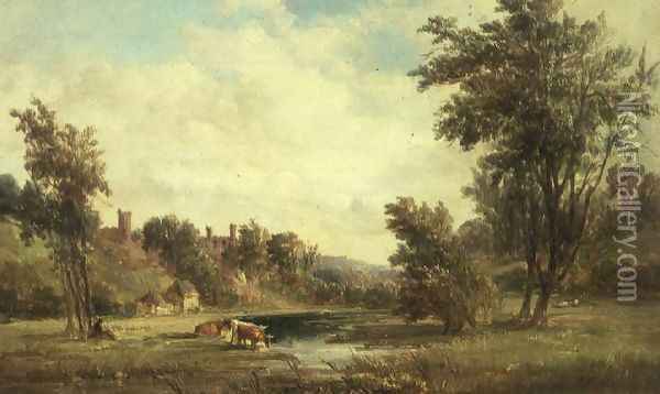 Haddon Hall Oil Painting - Alfred Vickers