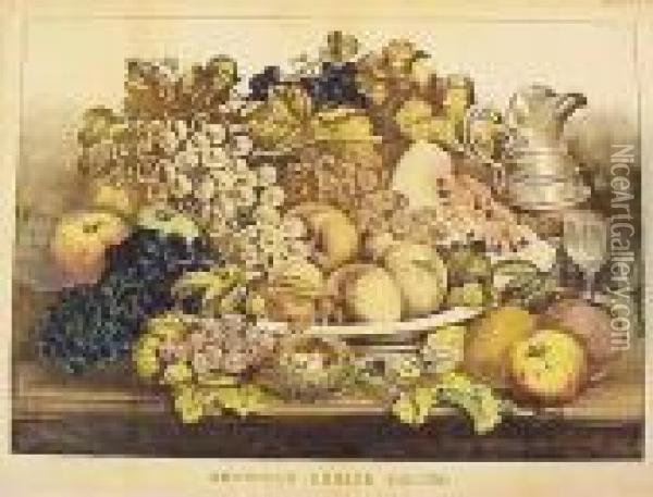 American Choice Fruits (conningham 111) Oil Painting - Currier & Ives Publishers