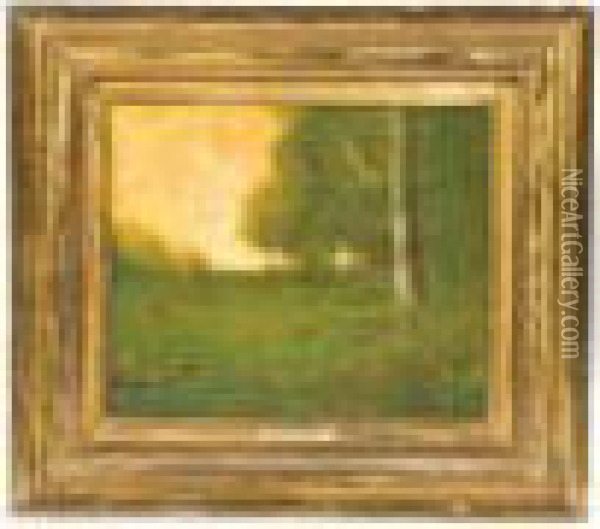 Evening Landscape In The Manner Of George Innes Oil Painting - George Inness