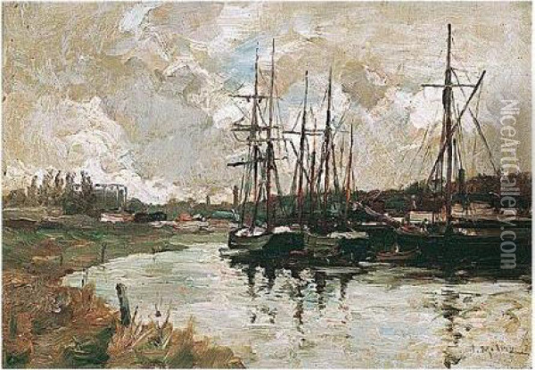 Perth Harbour Oil Painting - Joseph Milner