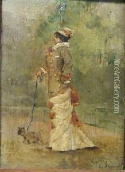 Elegante Au Chien Oil Painting - Henry James Townsend
