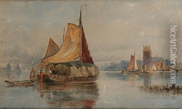 Port, Holland Oil Painting - Thomas Bush Hardy