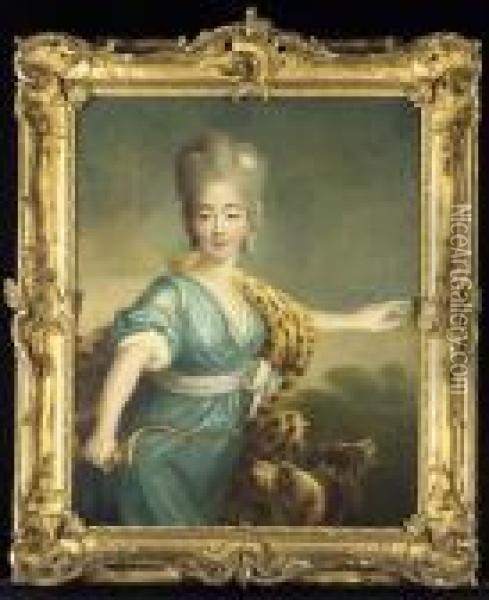 Portrait De Marie-josephine-louise De Savoie Oil Painting - Francois-Hubert Drouais
