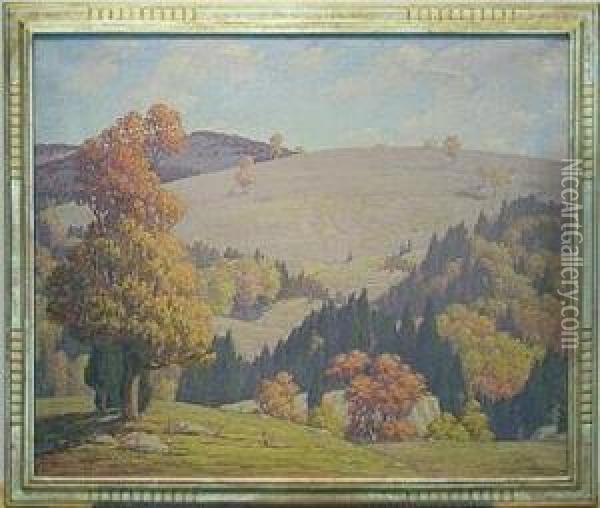 Hillside Landscape Oil Painting - Andrew Thomas Schwartz