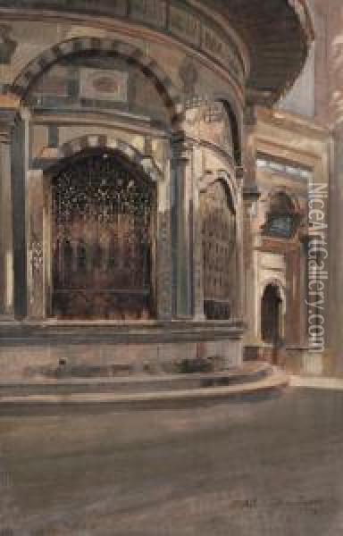 Moschea Al Cairo Oil Painting - Alberto Rossi