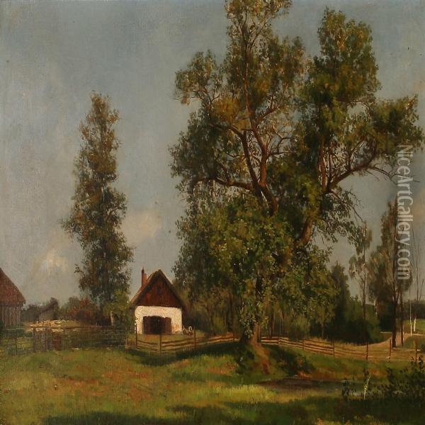 Landschaftidyll Oil Painting - Friedrich Behrendt