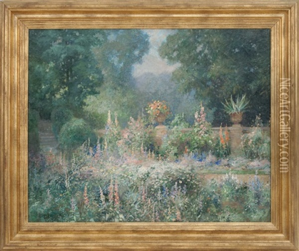 Garden Landscape Oil Painting - Edmund Henry Garrett