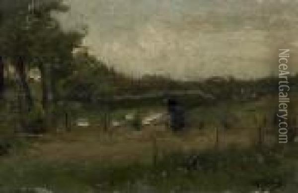 The Bleechfield Oil Painting - Anton Mauve