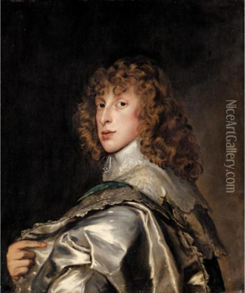 Portrait Of Lord Bernard Stuart, Later Earl Of Lichfield Oil Painting - Sir Anthony Van Dyck