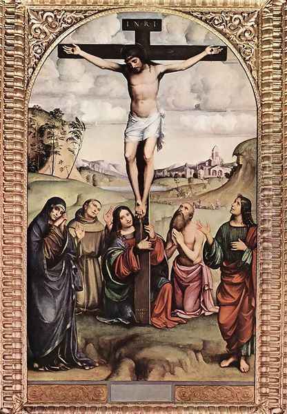 Crucifixion Oil Painting - Francesco Francia