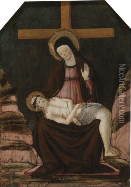 Pieta Oil Painting - Francesco Botticini