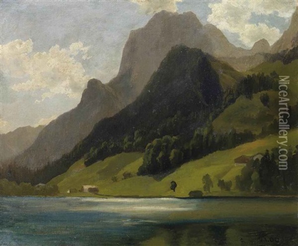 Landschaft Am Murgsee Oil Painting - Johann Rudolf Koller