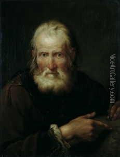 Archimedes. Oil Painting - Giuseppe Nogari