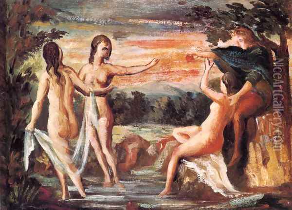Judgement of Paris Oil Painting - Paul Cezanne