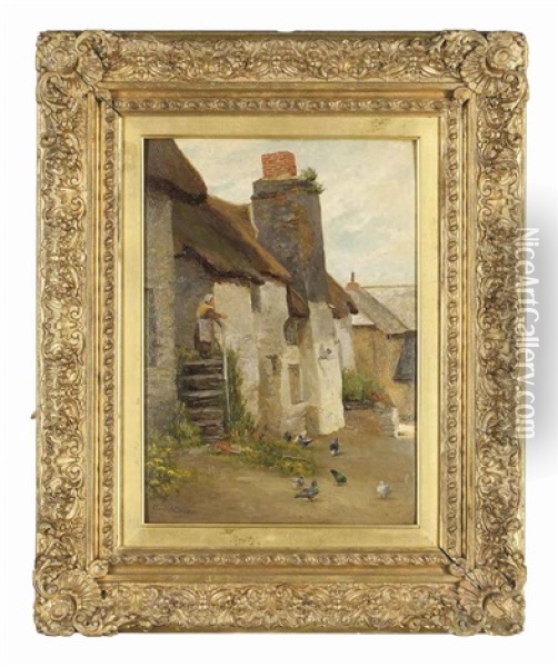 Tiddy's Hop, Bowella, Cornwall Oil Painting - Charles Collins II