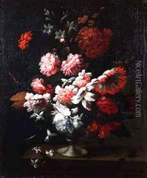 Still life of flowers in an urn 2 Oil Painting - Pieter Hardime