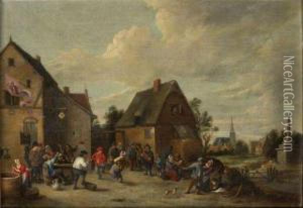 Danse Villageoise Oil Painting - Thomas Van Apshoven