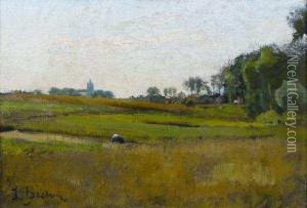 Paysage Oil Painting - Jules Breton