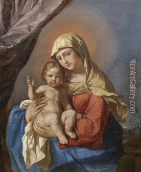 The Madonna And Child Oil Painting -  Guercino