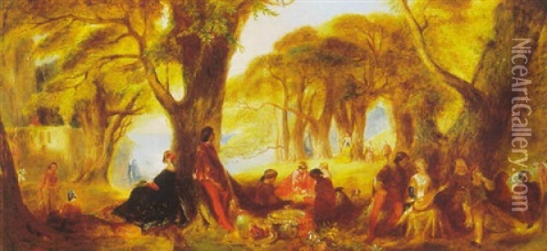 Frokost I Det Gronne Oil Painting - William Etty