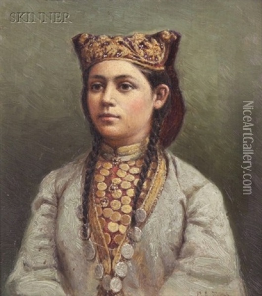Tatar Girl Oil Painting - George Albert Frost
