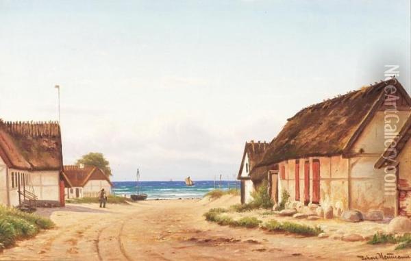 Scenery From Gilleleje Oil Painting - Johann Jens Neumann
