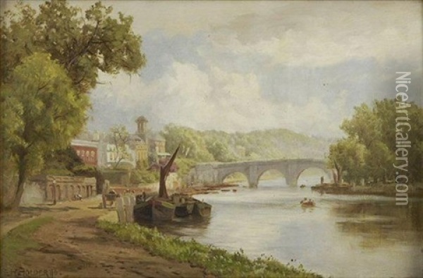 River Scene Oil Painting - Edward Henry Holder