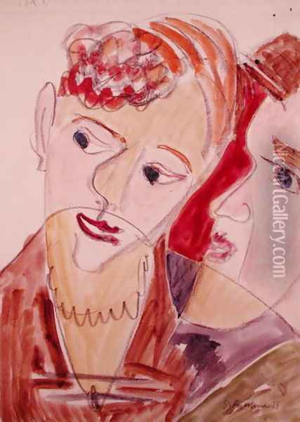 Lovers H Die Hembusse Oil Painting - Ernst Ludwig Kirchner