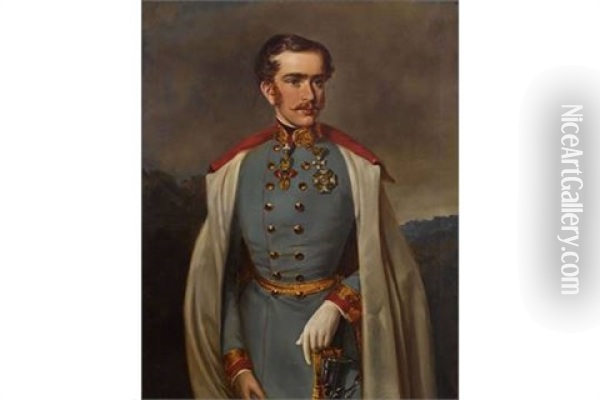 Kaiser Franz Joseph I. Von Osterreich Oil Painting - Rudolf Gaupmann