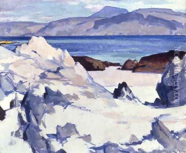 Green Sea, Iona, 1920s Oil Painting - Samuel John Peploe
