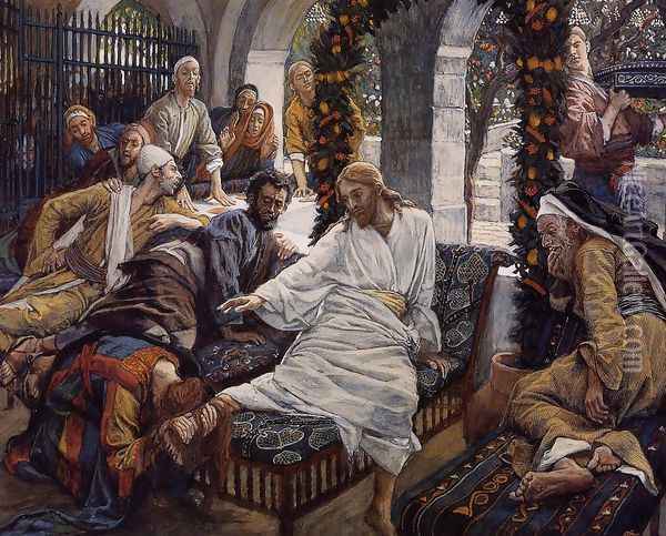 Mary Magdalene's Box of Very Precious Ointment Oil Painting - James Jacques Joseph Tissot