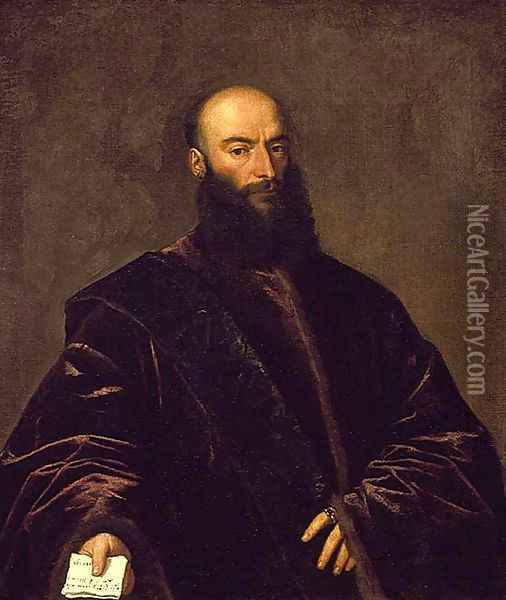 Portrait of Jacopo (Giacomo) Dolfin 2 Oil Painting - Tiziano Vecellio (Titian)