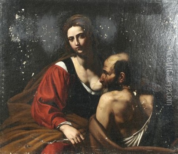 Caritas Romana Oil Painting -  Caravaggio