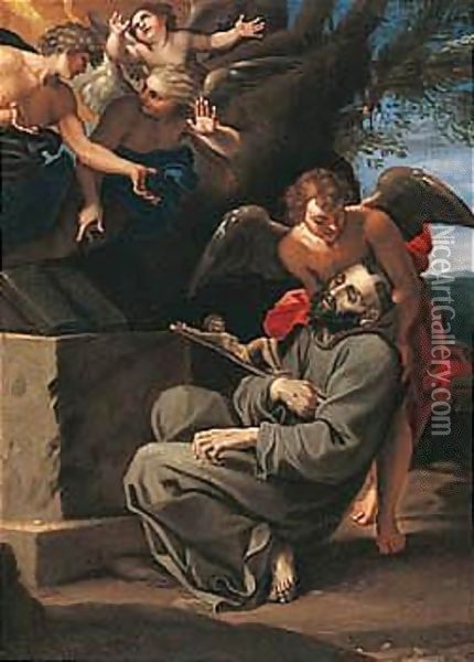 The Ecstasy Of Saint Francis Oil Painting - Annibale Carracci
