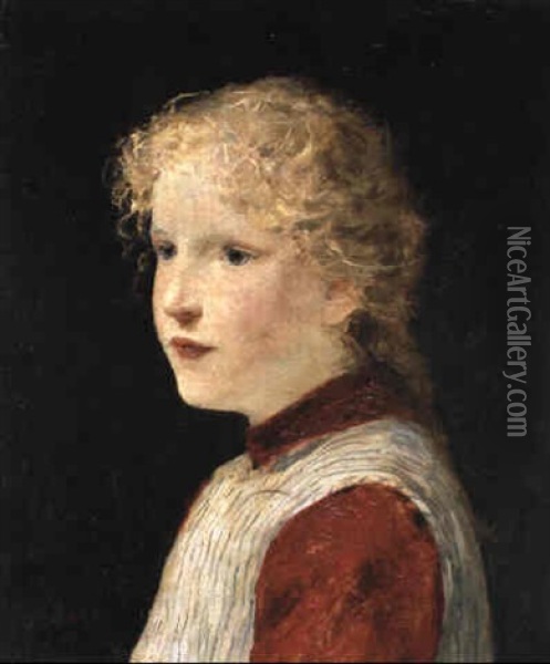 Blondes Madchen Oil Painting - Albert Anker
