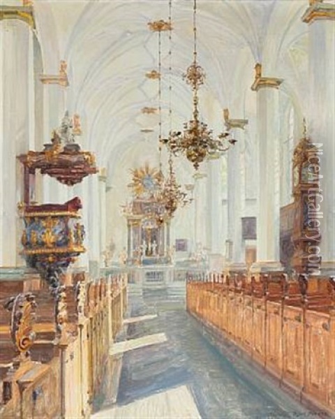 From Trinitatis Church In Copenhagen Oil Painting - Robert Panitzsch