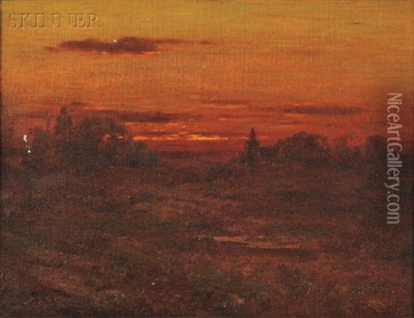 Golden Sunset Oil Painting - John Joseph Enneking