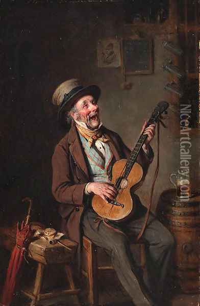 A merry melody Oil Painting - Hermann Kern