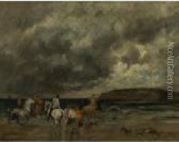 The Coming Storm Oil Painting - John Lewis Brown