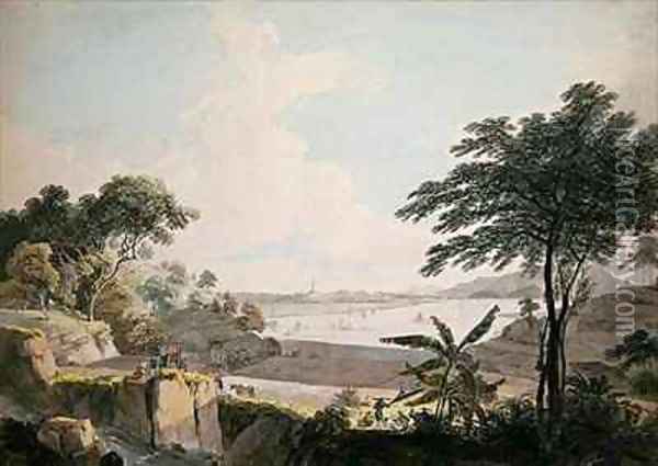 View of the Canton River near Whampoa China Oil Painting - Thomas Daniell