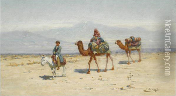 Oriental Travellers Oil Painting - Richard Karlovich Zommer