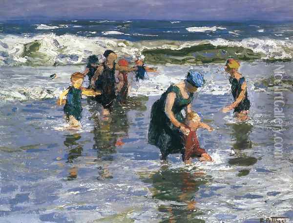 In the Surf II Oil Painting - Edward Henry Potthast