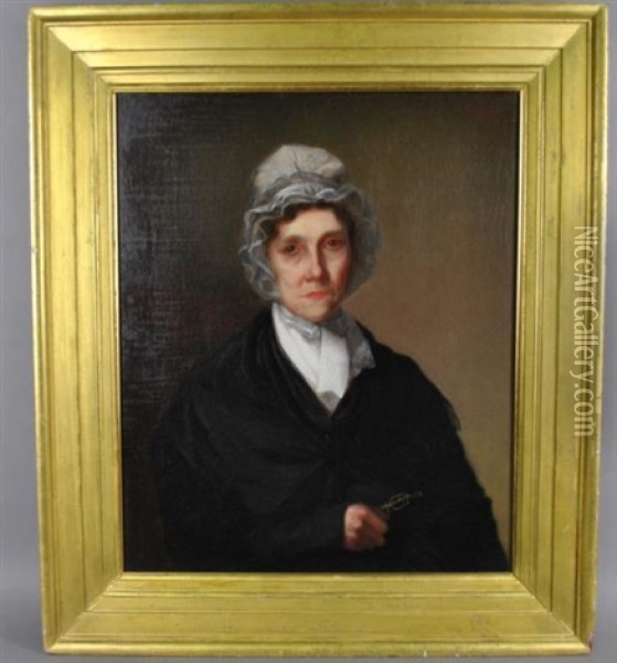 A Portrait Of A Victorian Lady Oil Painting - Joseph Biays Ord