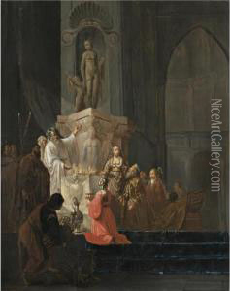 The Idolatry Of Solomon Oil Painting - Willem De Poorter
