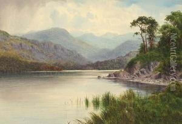 Derwentwater And The Jaws Of Borrowdale From Friars Crag Oil Painting - Edward Horace Thompson