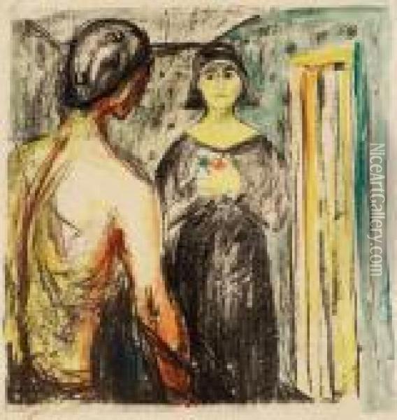 Marat Og Charlotte Corday Oil Painting - Edvard Munch